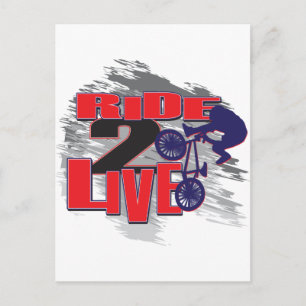 Cartão Postal Ciclista de BMX Ride 2 Live