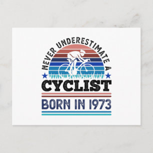 Cartão Postal Ciclista nascido em 1975 Presentes de 50º Aniversá