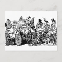 Ciclistas esqueletos por José Guadalupe Posada