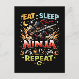 Cartão Postal Ciclo de Vida Ninja