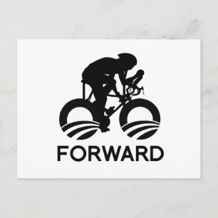 CARTÃO POSTAL CICLO PARA A FRENTE COM OBAMA