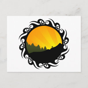 Cartão Postal ciclofaixa montanhosa rayz