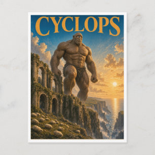 Cartão Postal Cíclope, Monstro de Fantasia Gótica