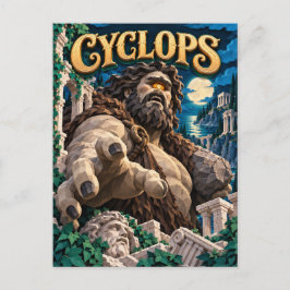 Cartão Postal Cíclope, Monstro de Papel Recortado