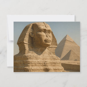 Cartão Postal Cidadão Egípcio Maiestoso Guardião Esfinge