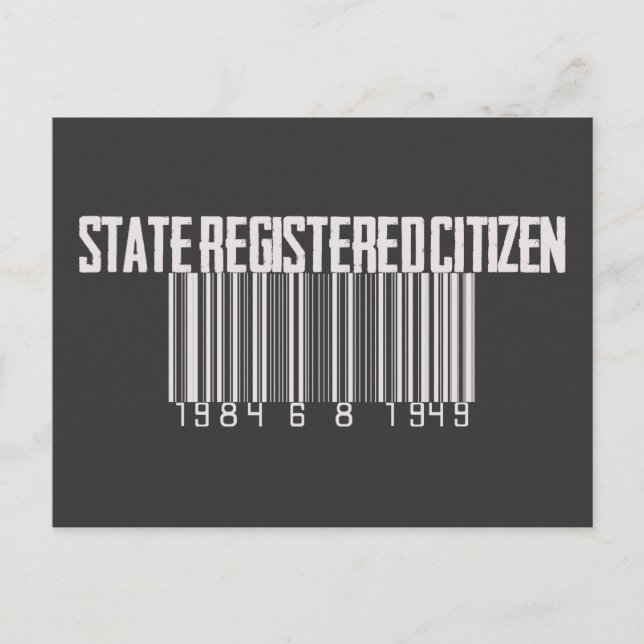 Cartão Postal Cidadão Registrado pelo Estado (Frente)