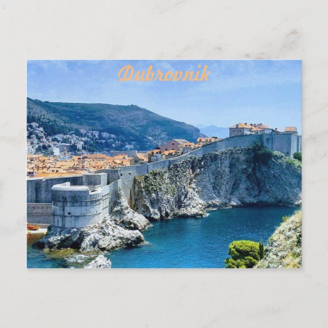 Cartão Postal Cidade Antiga de Dubrovnik (Frente)