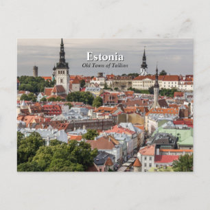 Cartão Postal Cidade Antiga de Tallinn, Estônia