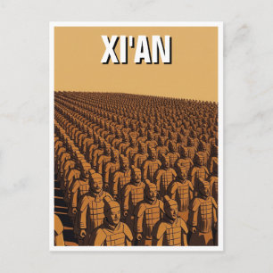 Cartão Postal Cidade Antiga de Xi'an (Guerreros de Terracota)
