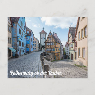 Cartão Postal Cidade antiga em Rothenburg ob der Tauber, Alemanh