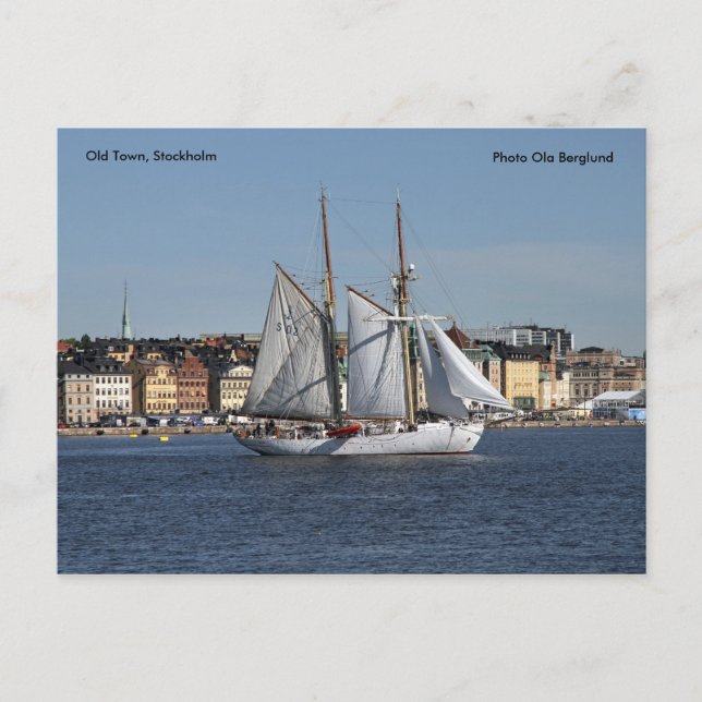 Cartão Postal Cidade Antiga, Estocolmo, Foto Ola... (Frente)