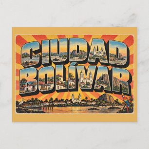 Cartão Postal Cidade Bolívar Arte da Cidade do Rio Orinoco
