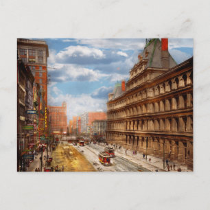 Cartão Postal Cidade - Cincinnati OH - Governo Square 1902