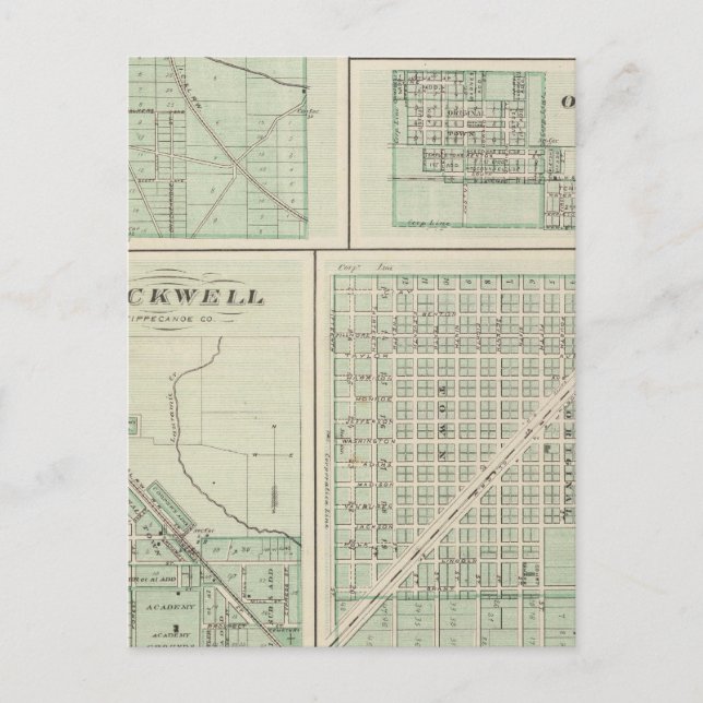 Cartão Postal Cidade Corporativa de Fowler, Benton Co (Frente)