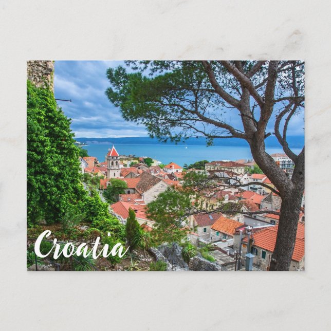 Cartão Postal Cidade croata de Omis (Frente)