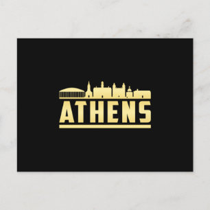Cartão Postal Cidade da Grécia de Atenas Skyline Cityscape Funn