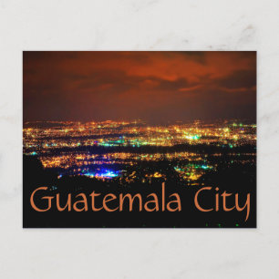 Cartão Postal Cidade da Guatemala, Guatemala, CIA à noite.