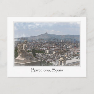 Cartão Postal Cidade da paisagem urbana Espanha de Barcelona