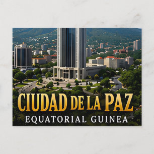 Cartão Postal Cidade da Paz Guiné Equatorial Viagem Lembrança