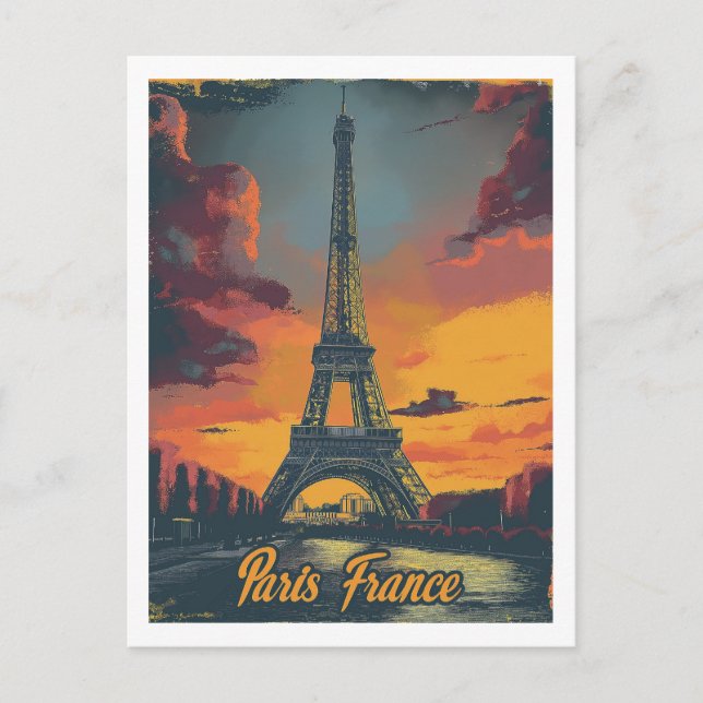 Cartão Postal Cidade das Luzes Paris, França (Frente)