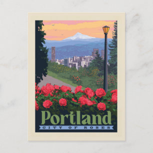 Cartão Postal Cidade das Rosas Portland, Oregon