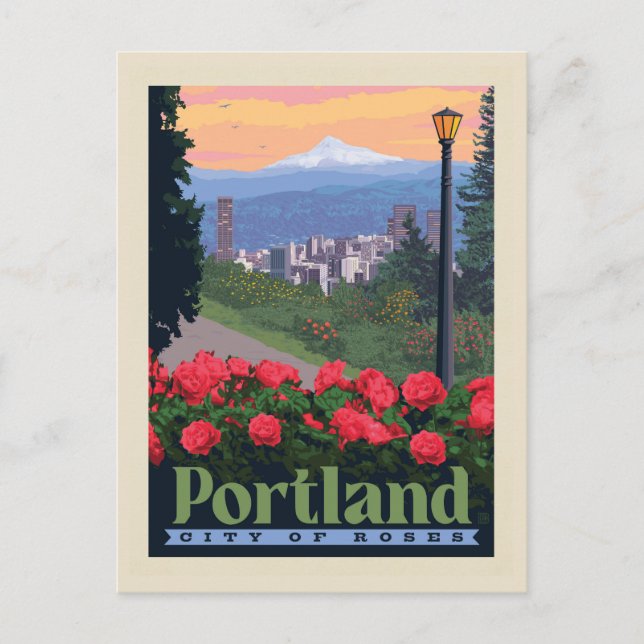 Cartão Postal Cidade das Rosas | Portland, Oregon (Frente)