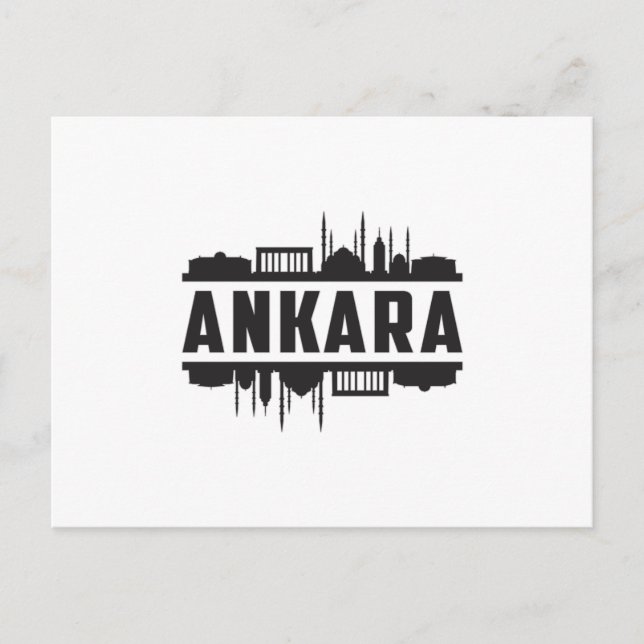 Cartão Postal Cidade de Ancara Turquia - Skyline Cityscape Ideia (Frente)