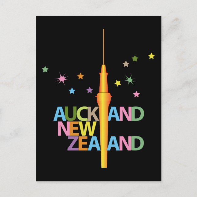 Cartão Postal Cidade de Auckland Nova Zelândia (Frente)