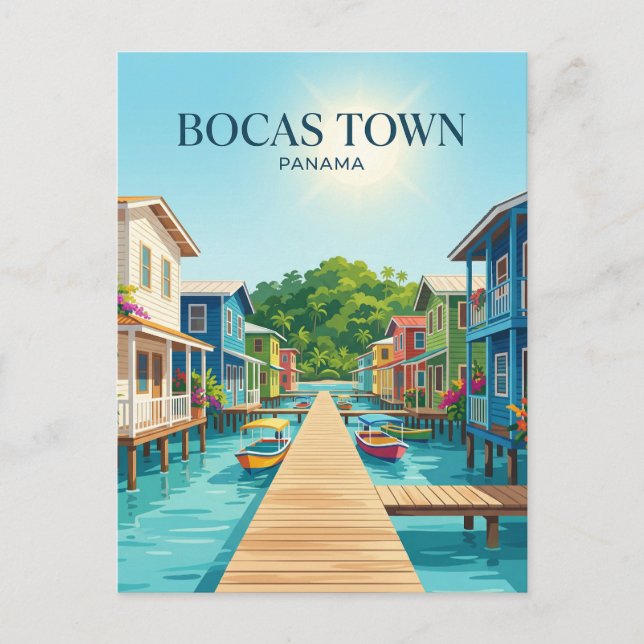 Cartão Postal Cidade de Bocas Panamá (Frente)