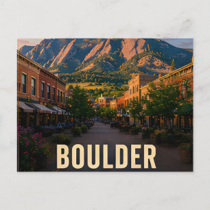 Cartão Postal Cidade de Boulder Colorado nas Montanhas Rochosas