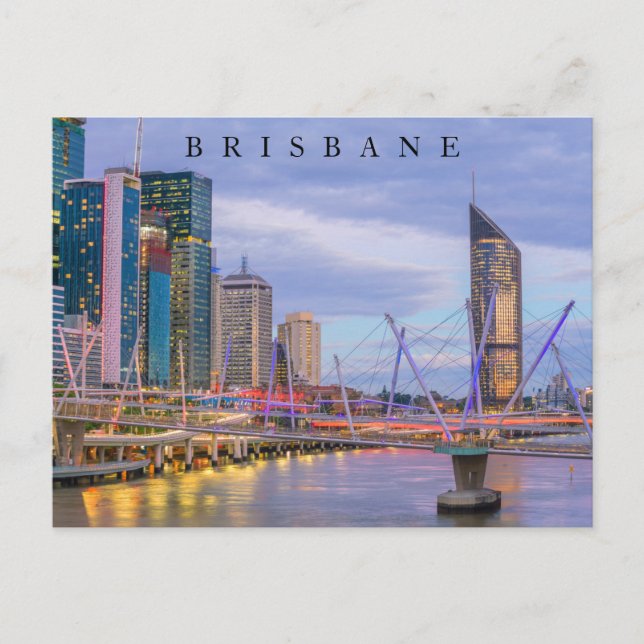 Cartão Postal Cidade de Brisbane | Austrália (Frente)