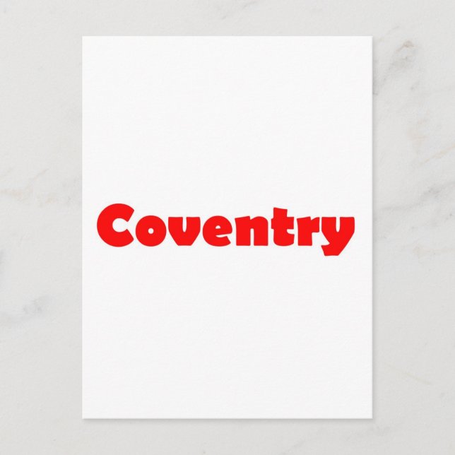 Cartão Postal Cidade de Coventry na inglaterra (Frente)