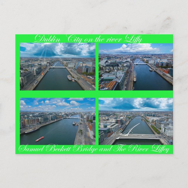 Cartão Postal Cidade de Dublin (Frente)