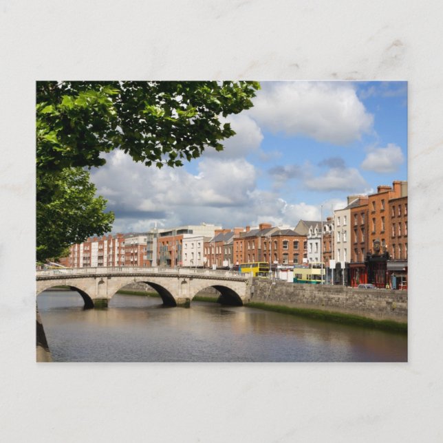 Cartão Postal Cidade de Dublin na Irlanda (Frente)