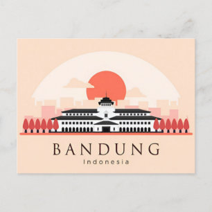 Cartão Postal Cidade de férias da Indonésia de Bandung, viagens