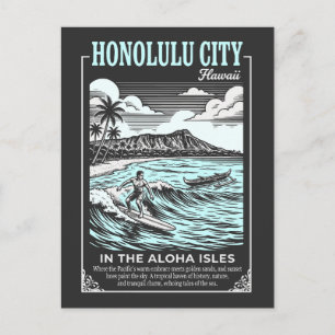 Cartão Postal Cidade de Honolulu no Havaí nas Ilhas do Aloha