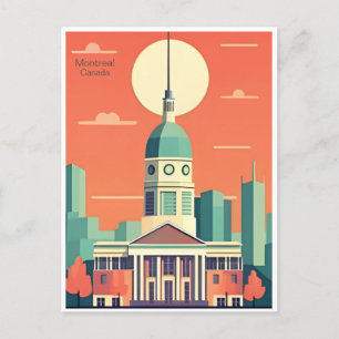 Cartão Postal Cidade de ilustração de turismo de safra de Montre