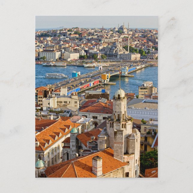 Cartão Postal Cidade de Istambul na Turquia (Frente)