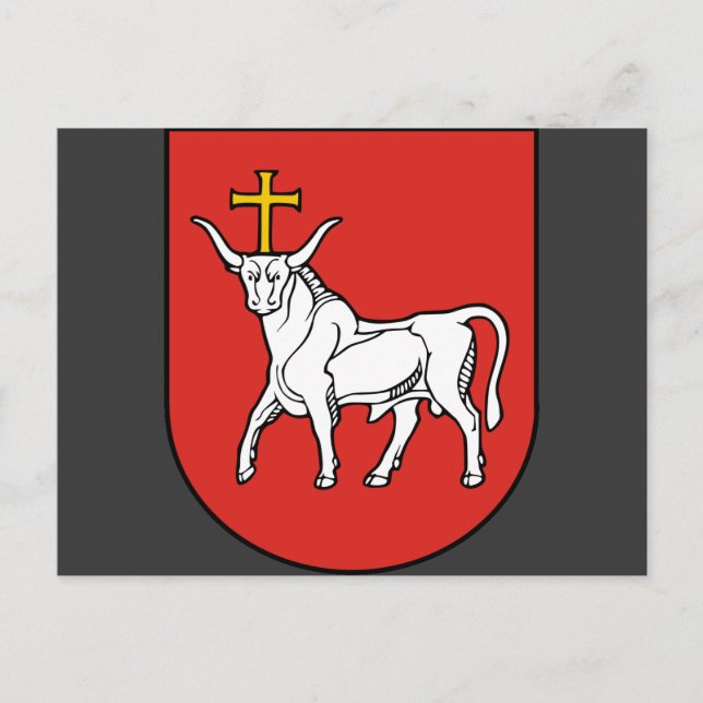 Cartão Postal Cidade de Kaunas, Lituânia (Frente)