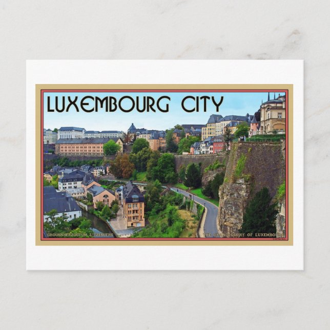 Cartão Postal Cidade de Luxemburgo (Frente)