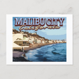 CARTÃO POSTAL CIDADE DE MALIBU - LOS ANGELES CALIFÓRNIA
