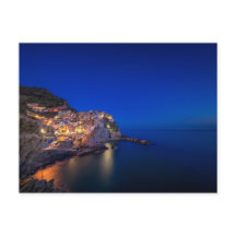 Cidade de Manarola no Cinque Terre à noite