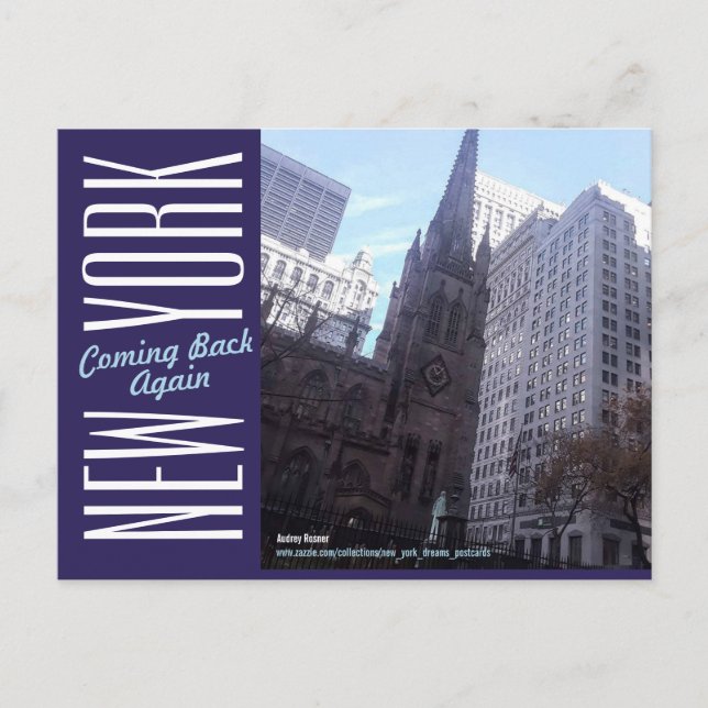 Cartão Postal Cidade de Nova York-Manhattan (Frente)