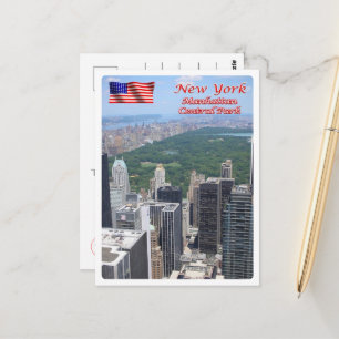 Cartão Postal Cidade de Nova York - Manhattan & Central Park - E