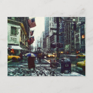 Cartão Postal Cidade de Nova York no Inverno