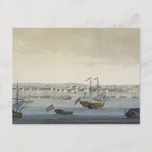 Cartão Postal Cidade de Paramaribo (gravura a cores)
