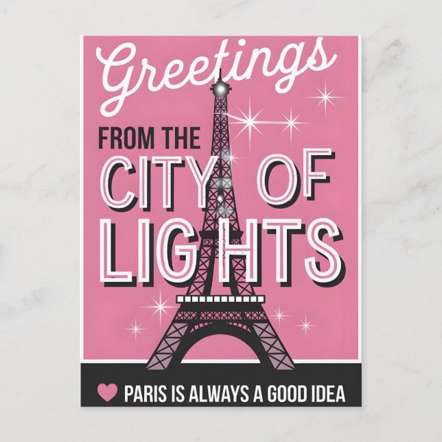 Cartão Postal cidade de Paris (Frente)