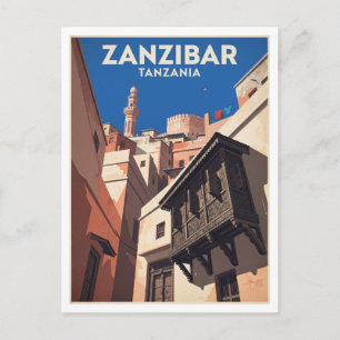 Cartão Postal Cidade de Pedra, Zanzibar Tanzânia Lembrança de Vi
