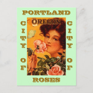 CARTÃO POSTAL CIDADE DE PORTLAND OREGON DO ANÚNCIO DO VINTAGE D