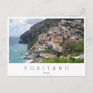 Cartão Postal Cidade de Positano na costa de Amalfi, Itália